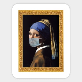 Coronavirus The Girl with a Pearl Earring Sticker